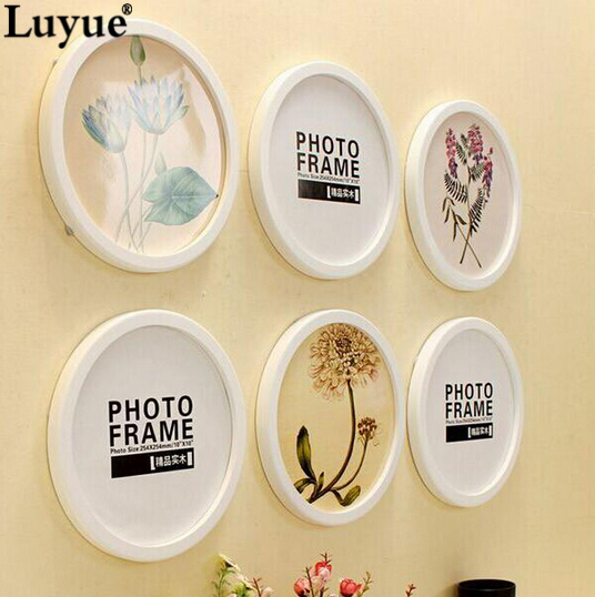 Lovely Photo Frames New Hot Sale 1pcs Round Paper Photo Frame Wall Picture Album DIY Hanging Rope Grade Wood