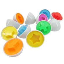 6Pcs/Set Baby Educational Toys Paired Twisted Egg Identify Color & Shape Insert Intelligence Construction Blocks VB224 P0.5
