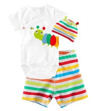 Retail Autumn 2015 baby wear boys romper babys cartoon Christmas romper print cartoon rompers romper hat