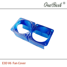 10Pcs/lot E3D V6 fan cover 3D printer DIY injection molding cooling POM plastic blue fan cover use for 3010 fan Free shipping
