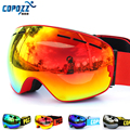 2016 COPOZZ Brand Skiing Eyewear Ski Goggles Double Lens UV400 Anti Fog Big Large Spherical Men