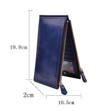 Fashion Ultra Large Capacity Double Zippers Women Wallets Purses Ultra Thin Leather Wallet Purses Lady Clutch