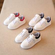 In The Spring of 2016 Children Shoes Euro The Stylish Girls Sandals Joker White Shoe Boy Casual Shoes Sneakers on Sale