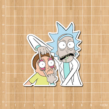 Western animation rick and morty Notebook/refrigerator/skateboard/trolley case/backpack/Tables/book sticker PVC sticker