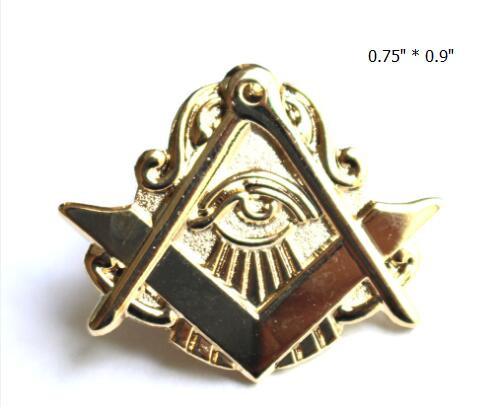 LARGE MAS-50 Masonic Square /& Compasses with All-Seeing Eye Pin