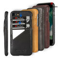 Pierre Cardin Retro Genuine Leather Back Cover Case For iPhone 7 7 Plus With Card Slot