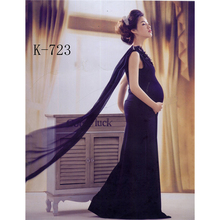 2015 New Maternity Photography Props Clothes For Pregnant Women Dress Pregnancy Clothing Photo Portrait The Blue Long Culottes