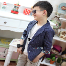 Hot Sale Kids Boys Plaids Check Dots Casual Suit Jacket Coat Costume 2 7 Years Rose