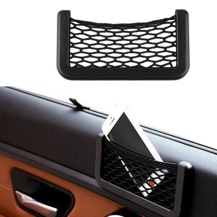 Delicate Automotive Bag With Adhesive Visor Car Net Organizer Pockets Net Hot Selling