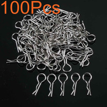 100pcs Universal Stainless Steel Body Clips Pin Shell For Redcat HPI Himoto Traxxas HPI HSP 1/10 RC Car Parts 02053