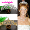 18K Gold Silver Plated White Austria Crystal Rhinestone Bridal Hair Jewelry Wedding Hair Accessories Pageant Tiaras