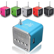 Free shipping 1PC Mini USB Micro SD TF Speaker Music Player Mini Speaker Music Player Portable FM Radio Stereo PC mp3 four color
