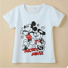 100% Cotton Short Sleeve Kids Girls T-shirts 2016 Fashion Children 3-6 Years Girls Tshirts Baby boys Girl Clothes clothing