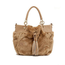 2014 autumn and winter rabbit fur bag women s handbag quality women s tassel handbag cross