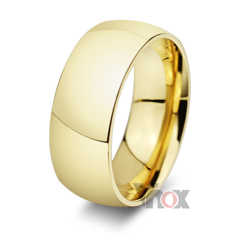 fashion gold plated ring wedding engagement rings for women and men jewelry Vnox R 012G
