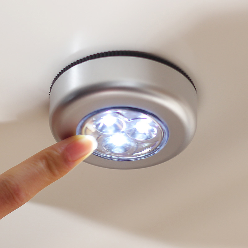 5pcs/lot 2015 New Mini 100 Good Quality 3 LED Push Tap Touch Night