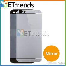 200set/lot 9H Mirror Tempered Glass For iPhone 6 0.3mm Color Plating Front Back Tempered Glass Screen Protector DHL Free Ship