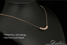Beads Necklaces Pendants 18K Rose Gold Plated Fashion Brand Vintage Jewelry Jewellery For Women Chains Accessiories