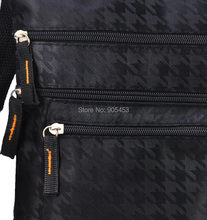 19 5 22 5cm Black and Brown 2 Color Fashion Denim Thread Pattern Bag Men Men