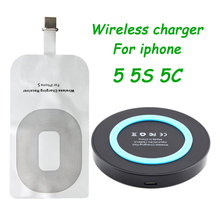 2015 Qi Wireless Charging Kit for iPhone 5 5C 5S Wireless Charger Charging Pad and Receiver Card