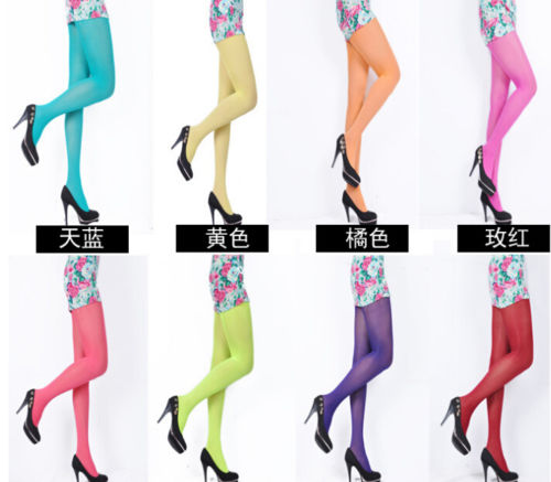 FD1122-Womens-Footed-Tights-Thick-Opaque-Stockings-Pantyhose-Leggings-Candy-Sock