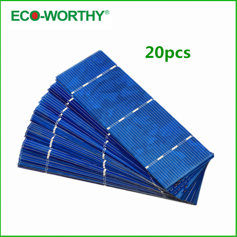20pcs Poly Solar Cell 156x39mm Polycrystalline Solar Cells High Efficiency 1W/pc Solar Module High Quality for DIY Solar Panel 20pcs Poly Solar Cell 156x39mm Polycrystalline Solar Cells High Efficiency 1W/pc Solar Module High Quality for DIY Solar Panel