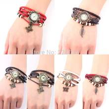 Brand New 1Pcs Watch Leaf Bracelet Watch Quartz Movement Wrist Watch Girl Women Drop Shipping Wholesale