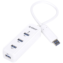 ORICO W5PH4-U3-WH Portable 4 Port USB 3.0 HUB for Laptop/Ultrabook with VL812 Chipset-White