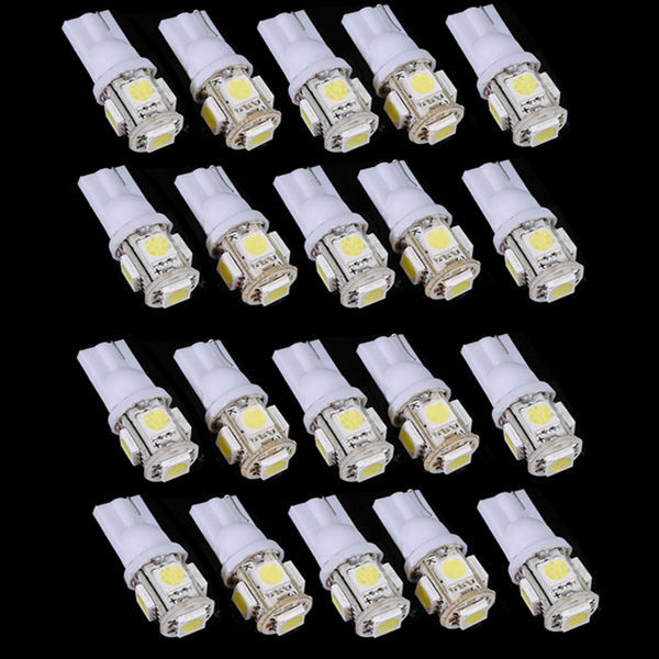 PROMOTIONG!!! HOT SELLING!!! 20pcs Colorful T10 5 SMD 5050 LED 194 168 W5W Car Side Wedge Tail Light Lamp Bulb