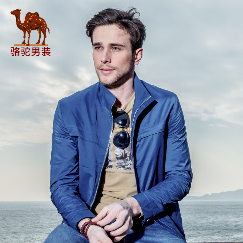 Camel men's clothing spring 2016 stand collar slim jacket casual zipper outerwear male 2016 X6F268082