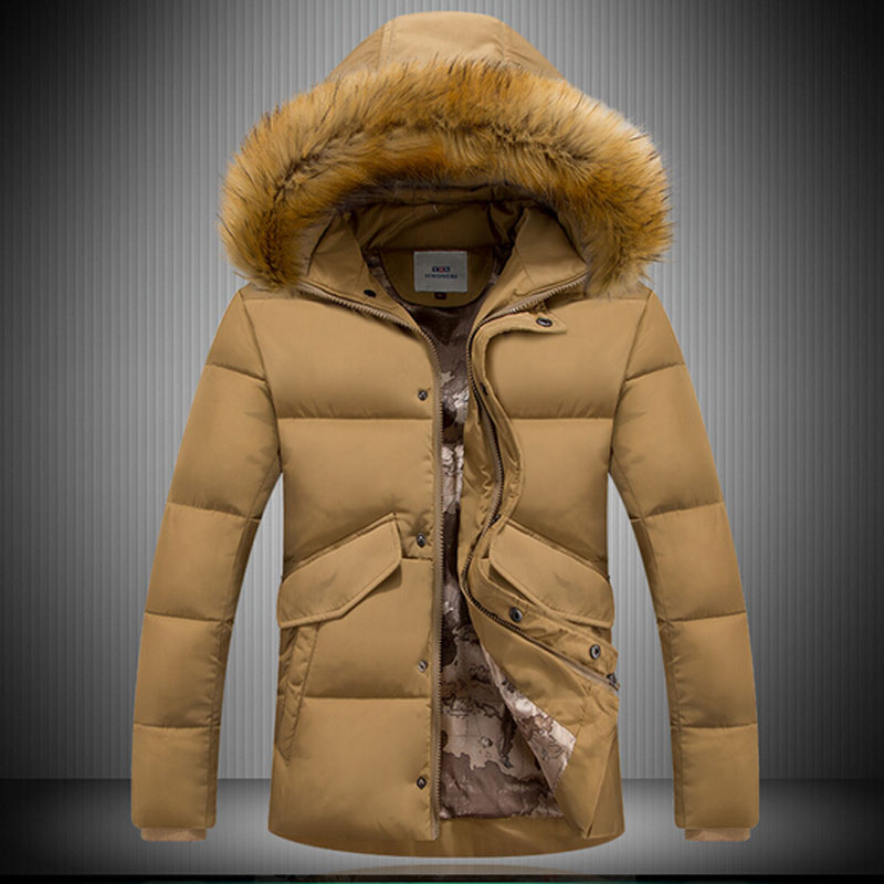 2015 New Arrival Winter Coat Men Jacket Thicker Keep Warm Casual Wear Long Style Hooded Fashion