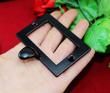 73x62mm Black Large Metal Tags Frames Holder  Gift Box Tag Card Label Holders Decorative Drawer Label Frames Pulls Hardware