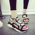 Sandals Women s Leisure Platform Sandals New 2017 Fashion Cutout Thick Heels Summer Rome Sandalias Zapatos