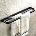 Unique Design Square Style Double Towel Rack Solid Brass Dual Bathroom Towel Rod Bathroom accessorie