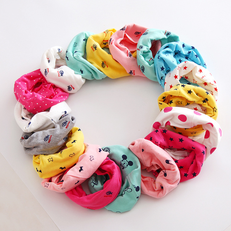 New 2015 baby scarf cartoon dog fishbone rabbit star dots design cute kids baby collars boys girls scarf student scarf