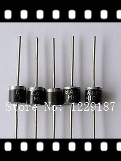 New original 200pcs 6A10 1000V 6A DO-41 rectifier diode