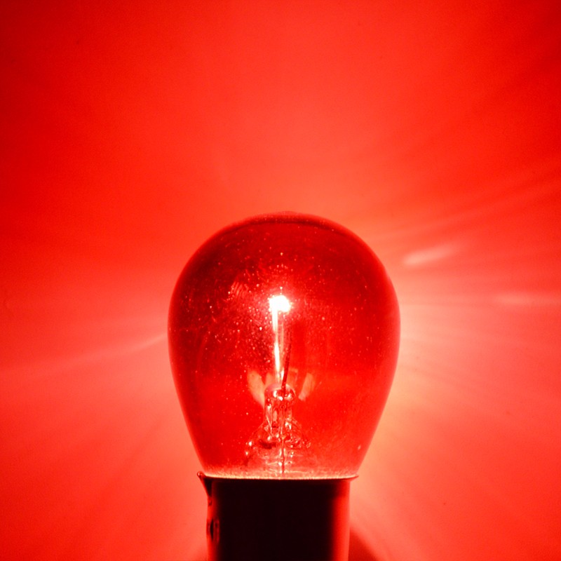 10 pcs BA15S 12V 21W Car Bulb Lamp φ25x49mm Amber-Red 