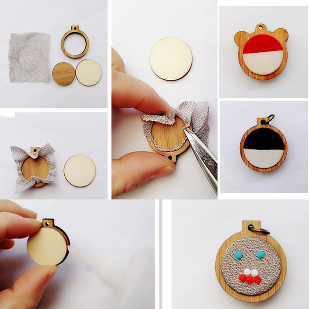 Crafts Wooden Framing Ornament Embellishment Cross-Stitch Frame Embroidery Hoop