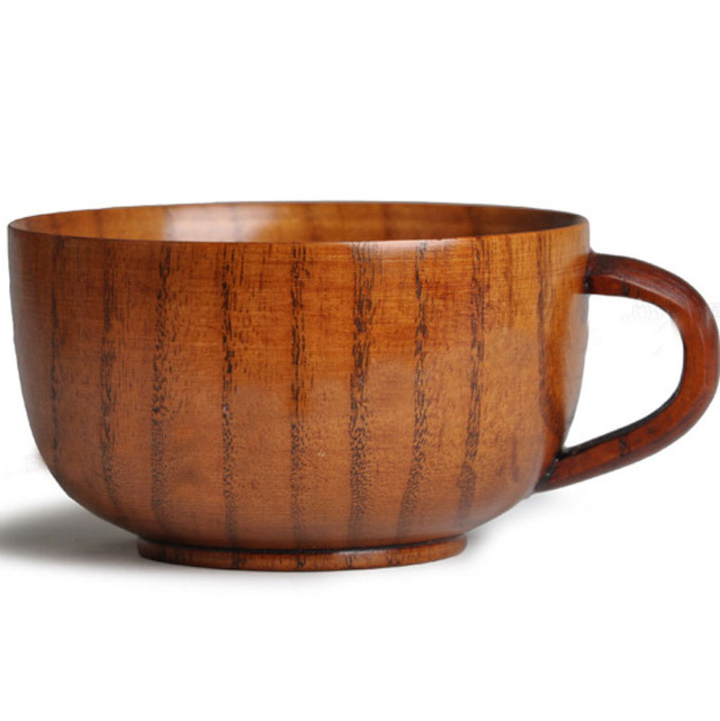 Japanese style Coffee cup wooden cup with handle set tableware and household wholesale free shipping
