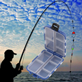 New 10 Compartments Mini Fishing Tackle Storage Box Fly Lure Spoon Hook Rig Minnow Bait Plastic