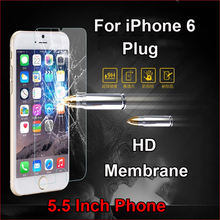 new 0.3mm explosion-proof toughened glass 9H 5.5 inch thin screen protector film for iPhone 6 plus shielding parts