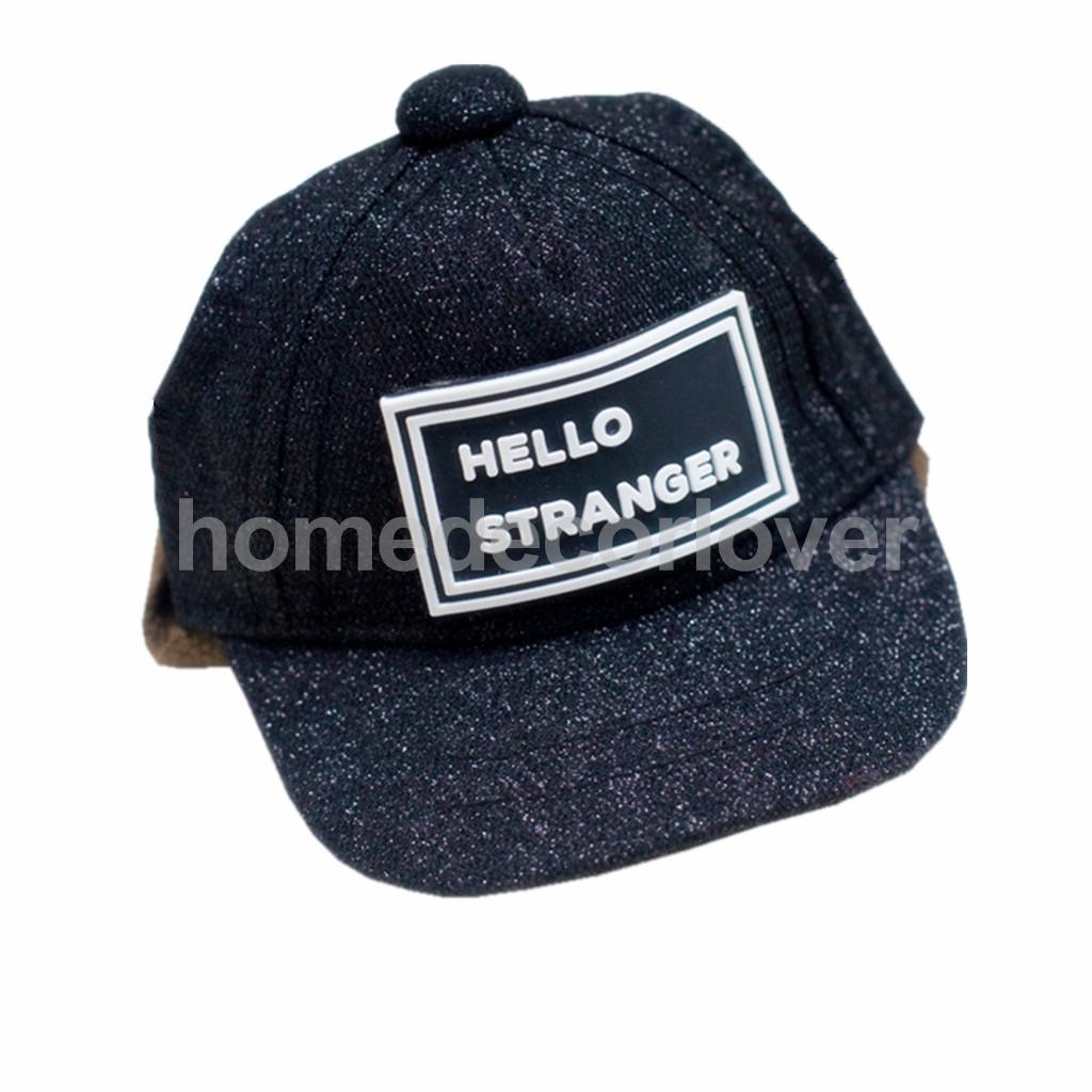 Hello Stranger Cap Dog Cat Puppy Baseball Hat w/ Ear Holes Adjustable 