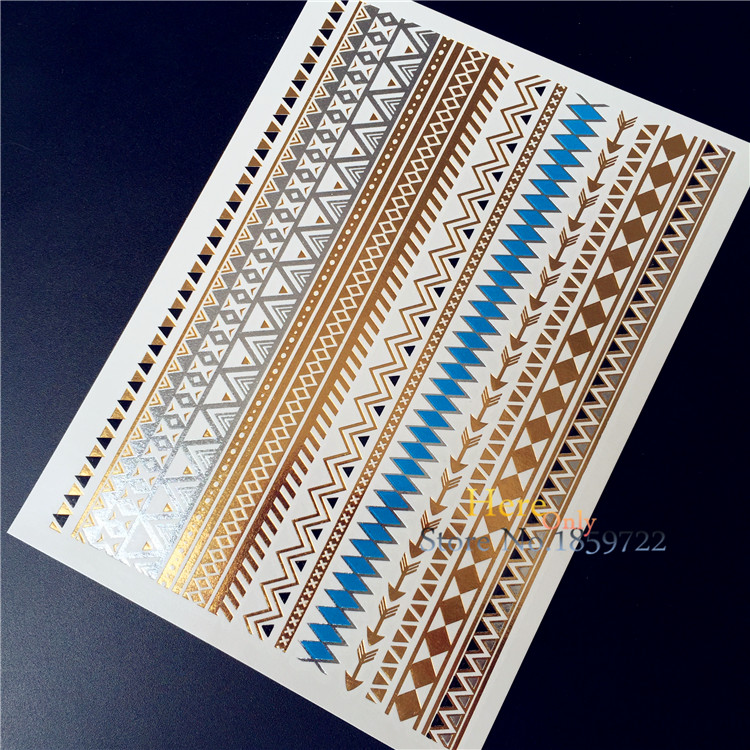 new shiny Health Beauty Body Art gold tattoo sexy diamond bracelets HYS 42 women henna jewelry