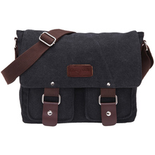 2016 Hot Men Canvas Bag Casual Travel Bolsa Black Men’s Crossbody Bag Men Messenger Bags Women Satchel Brand Business Briefcase