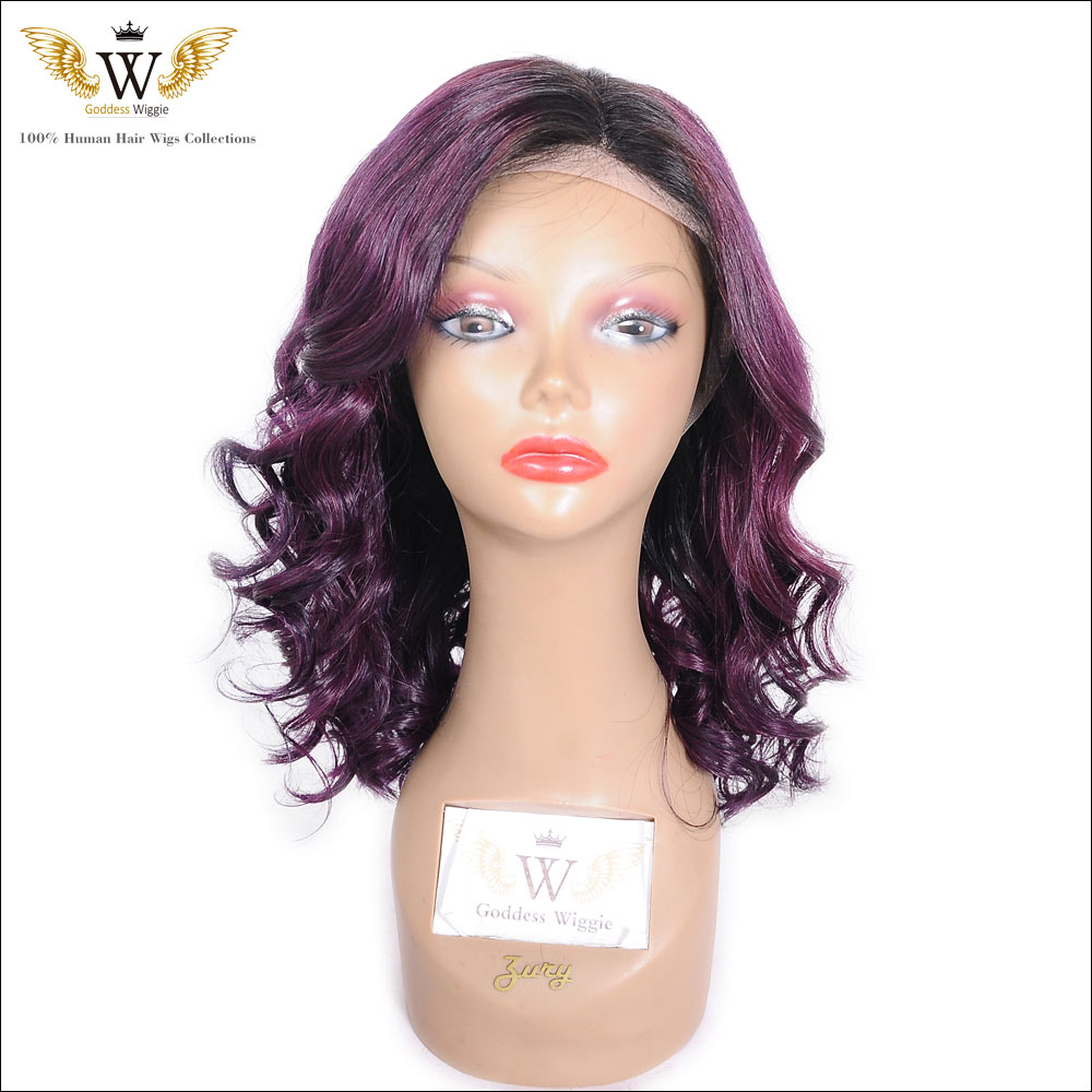 Popular Purple Human Hair WigBuy Cheap Purple Human Hair Wig lots from