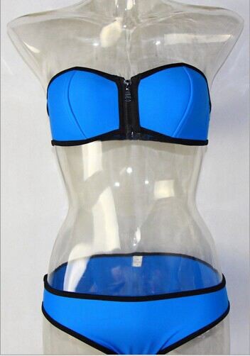 Blue-Hot-Sale-Women-Neoprene-Bikini-Set-Sexy-Low-Waist-Triangle-Bikinis-Strapless-Swimsuit-Push-Up-Swimwear