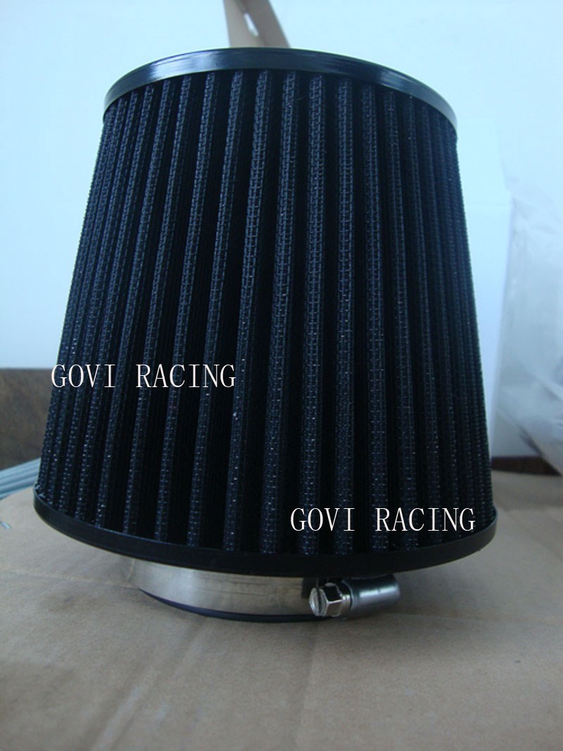 Black air filter with plain top