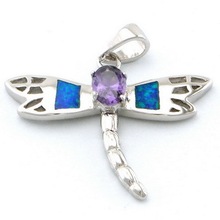 opal jewelry with cz stone;fashion opal pendant Mexican fire opal pendant The latest fashions OP202B