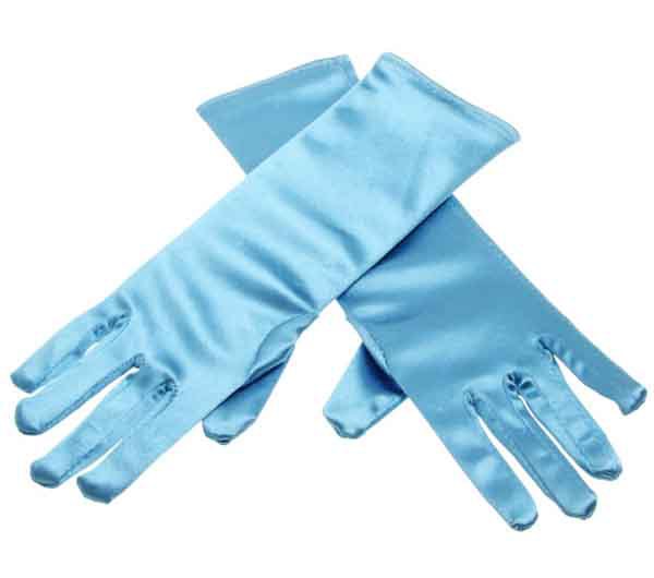 Novelty Character Classical Blue Xmas Gift Frozen Elsa Princess Girl Fancy Polyester Gloves