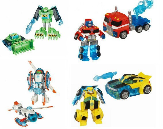 Promotion Deformation Rescue Bots Action Figures Toys Bumblebee Optimus Bulldozer Heliocpter Robots Gift for Boys